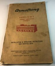 1960's  Armstrong Stereo 12 Mk 2 Tuner Amplifier Instruction & Service manual 