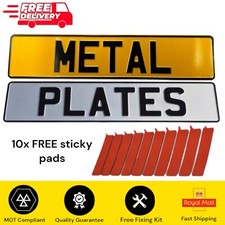 Metal Pressed Number Plates x2