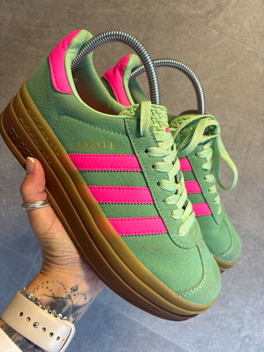 Adidas gazelle green - green, suede