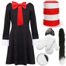 GIRLS CAT IN HAT COSTUME SET