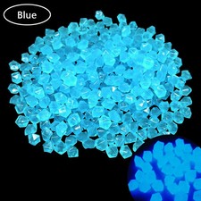 1000PCS GLOW IN THE DARK STONES PEBBLES LUMINOUS GARDEN AQUARIUM FISH TANK UK