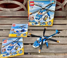 Retro LEGO CREATOR Cargo Helicopter (4995) Complete 3-in-1 box set, instructions