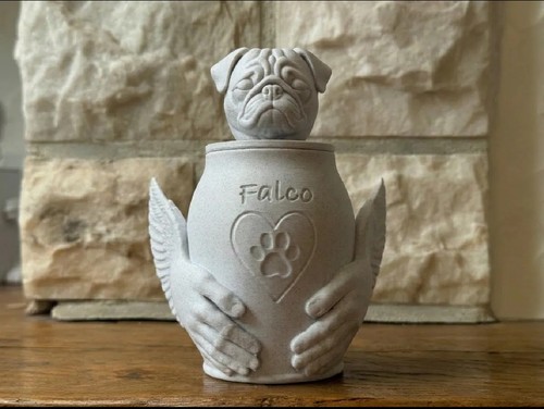 Personalised pug dog memorial - personalised,