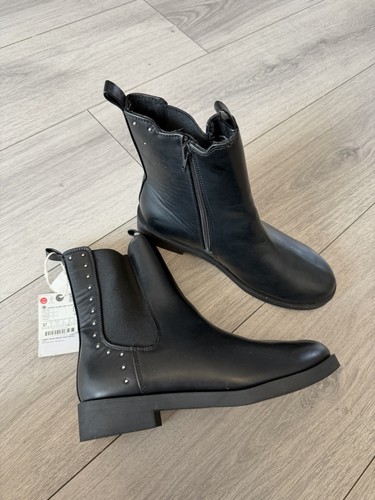 Zara black leather slouch - zara,