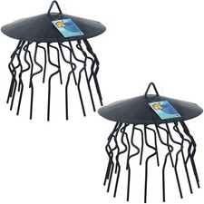 Chimney Bird Crow Cage 13" Black Guard Cowl Down Draught Hood Set of 2