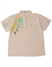 AUSTRALIAN L'ALPINA Mens Graphic Polo Shirt IT 48 Medium White DW03