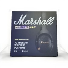 Marshall Monitor III ANC Bluetooth Wireless Headphones (Black) - New & Sealed