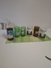 Set Of 6 Handmade Beer Glasses Mixed - Handmade / Upcycled from 330mm Bottle