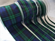 Berisfords BLACKWATCH TARTAN 7 10 16 25 40 70mm Scottish Approved design ribbon