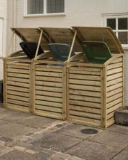 Triple Wheelie Bin Store
