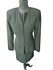 Pamela Dennis Skirt Suit Black