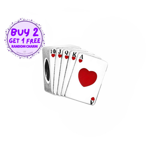Playing card charm - playing, charm,