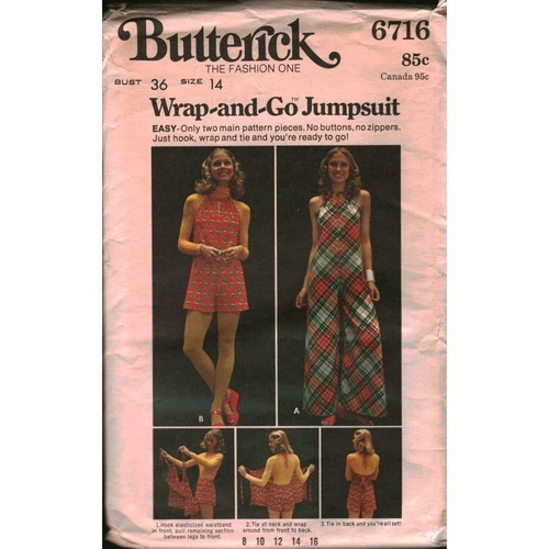 Vintage butterick 6716 wrap - 6716,