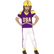 Fiestas Guirca Childrens/Kids American Football Costume Set7-9 Years Lilac/White