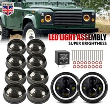 Full Smoked LED light Upgrade kit For Land Rover Defender 1990-2014 90 110 TD5