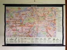 Vintage BERLIN  MAP linen backed school map  GERMANY KLETT-PERTHES Haack-gotha