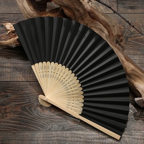 Silk bamboo folding hand - bamboo, fan
