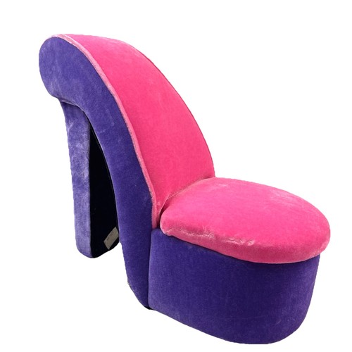 Pink velvet high - pink, shoe