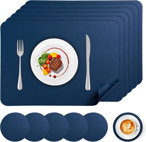 Faux leather placemats and - leather,