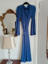 Ghost Designer Blue Wrap Dress