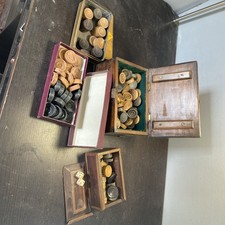 Vintage Draughts Sets X3 Plus 100 Pieces ,wooden & Bakelite