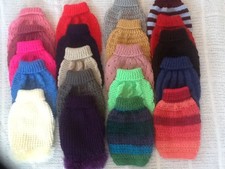 hand knitted puppy dog coat - jumper  xs small 8"- chihuahua teacup yorkie etc