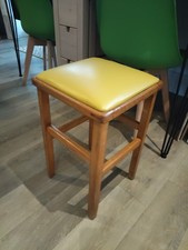 Vintage 1970s  Beech Bentwood Kitchen Stool.