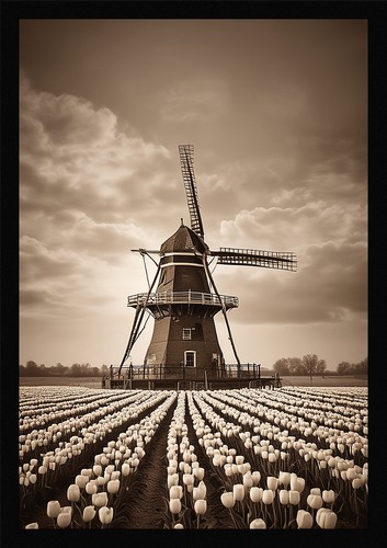 Epic windmill framed wall - epic, art