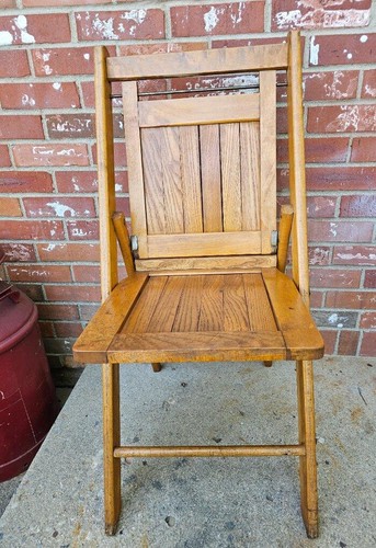 Vintage oak slat seat - oak,