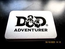 7 - Piece Polyhedral Dice Set for Dungeons & Dragons Black and Red D&D Silver  C