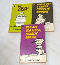 3 Charlie Brown Book Bundle By Charles M. Schulz Coronet Paperback Books 1970