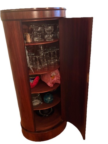 Rosewood danish curved storage - danish,