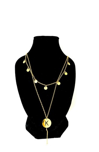 New gold celebrity necklace - gold,