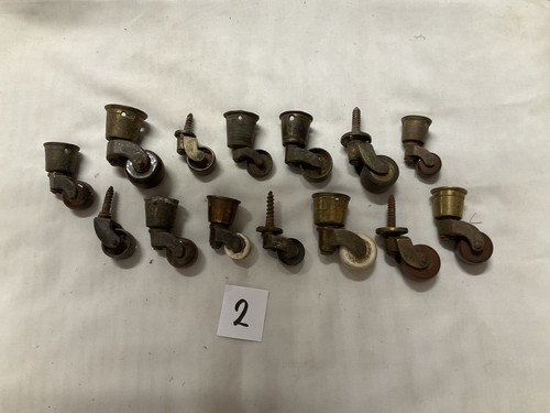 Antique original brass castor - antique,