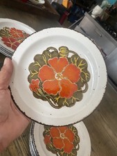 MID CENTURY MIDWINTER STONHENGE NASTURTIUM TEA SIDE PLATE 7" DIAMETER 18 CM