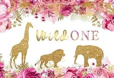 Safari Wild One Pink & Gold