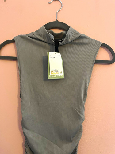 Grey ribbed high neck - h&m,