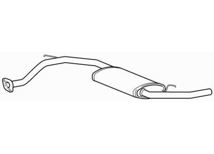 Quality rear exhaust silencer - rear,