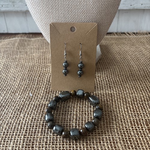 Hematite crystal and tiger - hematite, eye
