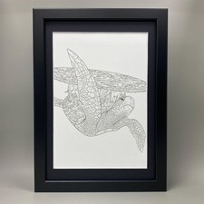 FRAMED GREAT A'TUIN ART. PAUL KIDBY, TERRY PRATCHETT, DISCWORLD