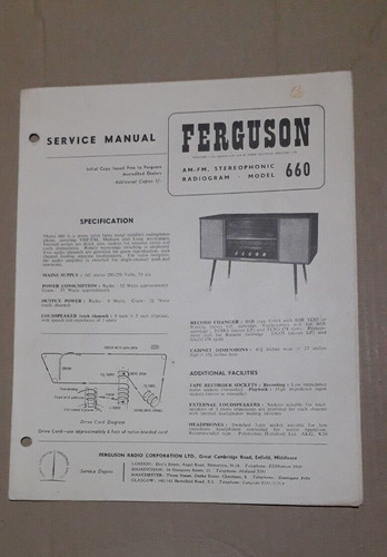 Ferguson model 660 am - ferguson, am-fm