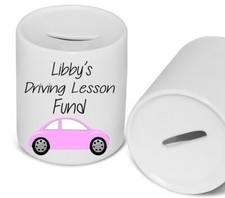 Driving Lesson Fund Personalised Fund Money Box