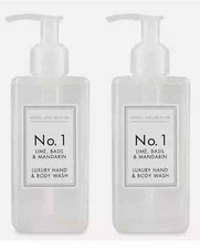 2 x Aldi Hotel Collection No.1 Lime, Basil & Mandarin Luxury Hand & Body Wash