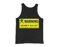 Grumpy Vest Old Git Warning Fathers Day Gift Dad Grandad Birthday Adults Tank