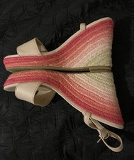 Cute Faith Pink & White Wedge