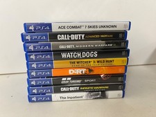 PS4 Games Bundle  Set of 9 Ace Combat 7 Watch Dogs The Witcher 3 Call of Duty