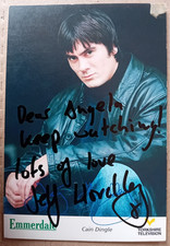 ORIGINAL AUTOGRAPHED EMMERDALE CAST CARD JEFF HORDLEY Cain Dingle
