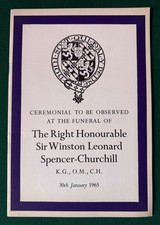 Antique Funeral Service Ceremonial Sir Winston Spencer Churchill St Paul's