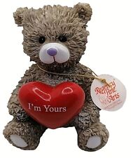 Thoughtful Bear Figurine "I'm Yours" Heart Regency Fine Arts Wife Birthday Gift