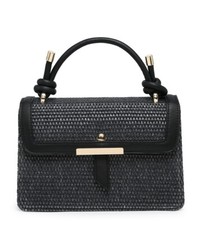 Boutique Woven Pattern Straw Woman Lady Covered Small Tote Shoulder handbag